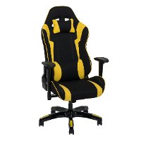 High-Back Ergonomic Black and Yellow Gaming Desk Chair - Workspace-2