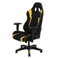 High-Back Ergonomic Black and Yellow Gaming Desk Chair - Workspace-3