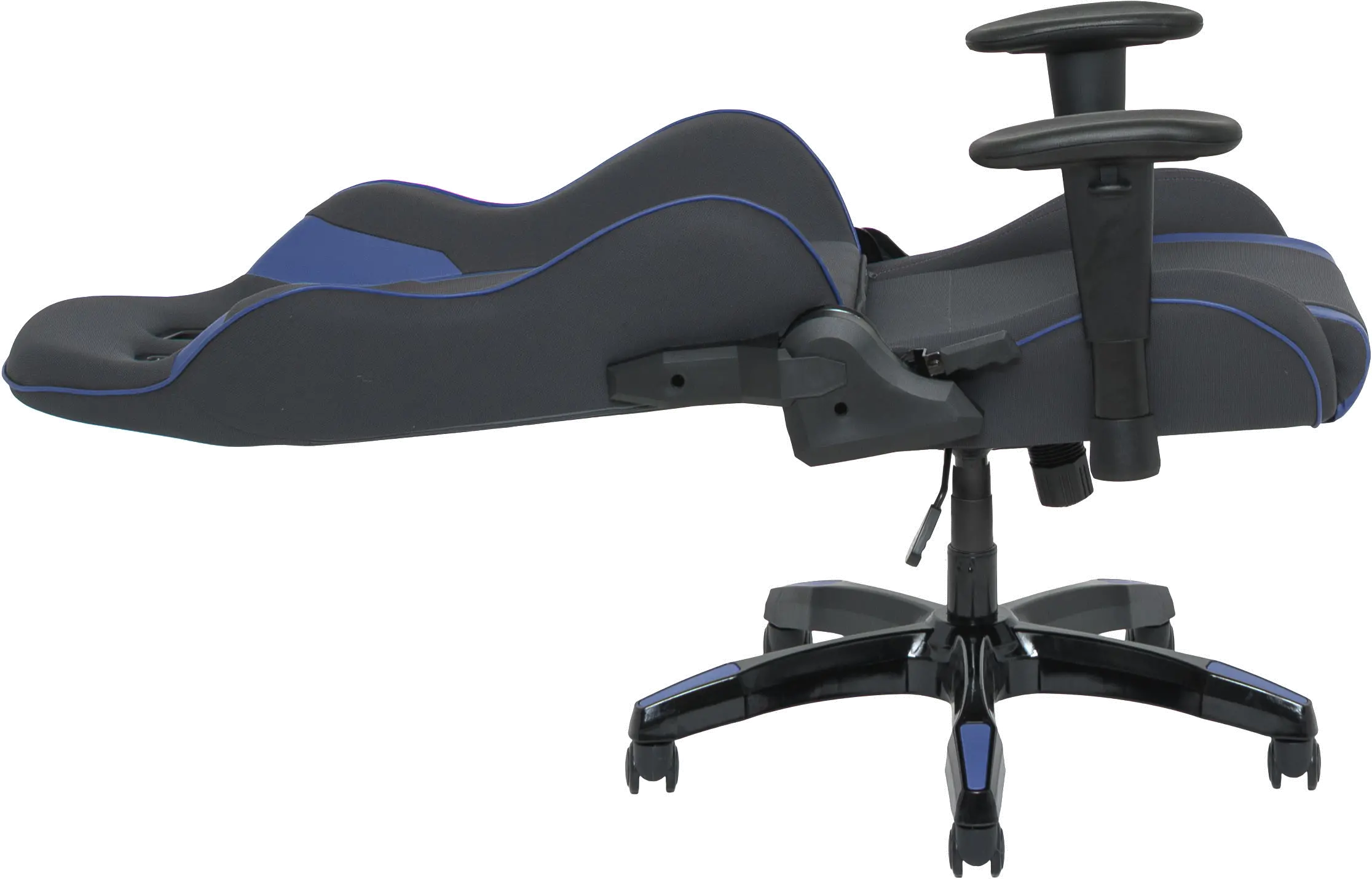 High-Back Ergonomic Gray and Blue Gaming Desk Chair - Workspace-3