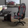High-Back Ergonomic Gray and Red Gaming Desk Chair - Workspace