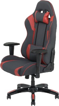 High-Back Ergonomic Gray and Red Gaming Desk Chair - Workspace-3