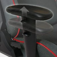 High-Back Ergonomic Gray and Red Gaming Desk Chair - Workspace-7