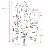 High-Back Ergonomic Gray and Red Gaming Desk Chair - Workspace-8