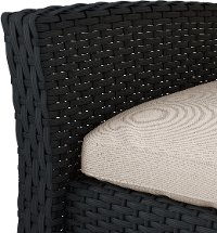 Black and White 4 Piece Wicker Furniture Set - Cascade-5