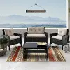 Cascade Black and White 4 Piece Wicker Furniture Set