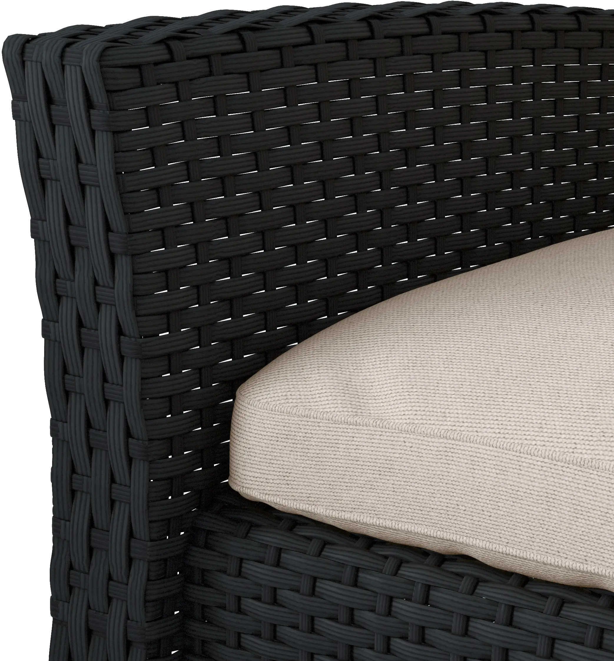 Cascade Black and White 4 Piece Wicker Furniture Set-5