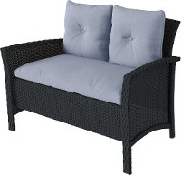 Black and Blue 4 Piece Wicker Furniture Set - Cascade-3