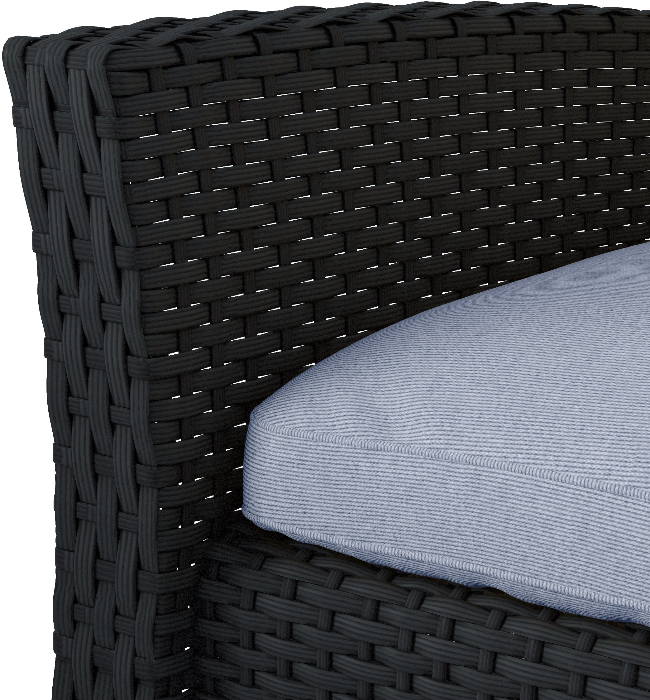 Black and Blue 4 Piece Wicker Furniture Set - Cascade-4