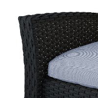 Black and Blue 4 Piece Wicker Furniture Set - Cascade-4