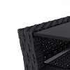 4 Piece Black and Light Brown Wicker Patio Set - Cascade-1
