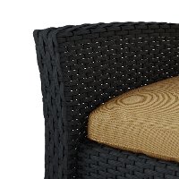 Black and Light Brown 4 Piece Wicker Furniture Set - Cascade-2