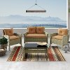 Gray and Brown 4 Piece Wicker Furniture Set - Cascade-1