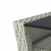 Gray and White 4 Piece Wicker Furniture Set - Cascade