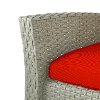 4 Piece Gray and Red Wicker Patio Set - Cascade-3