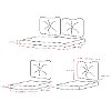 4 Piece Gray and Red Wicker Patio Set - Cascade-6