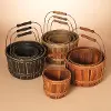 6 Inch Assorted Chipwood Bucket with Folding Wire Handle