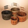 6 Inch Assorted Chipwood Bucket with Folding Wire Handle
