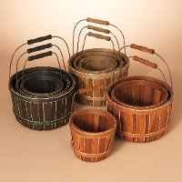 6.5 Inch Assorted Chipwood Bucket with Folding Wire Handle