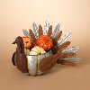Two-Tone Metal Turkey with Pumpkin Body