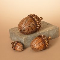 6 Inch Brown Resin Acorn