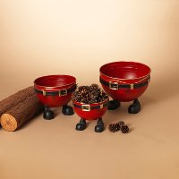 6 Inch Red and Black Metal Santa Pants Bucket