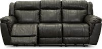 Charcoal Gray Leather-Match Power Reclining Sofa - Trent-2