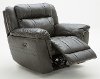 Charcoal Gray Leather-Match Power Recliner - Trent-4