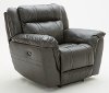 Charcoal Gray Leather-Match Power Recliner - Trent-5