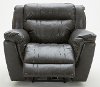 Charcoal Gray Leather-Match Power Recliner - Trent-6
