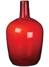 11 Inch Red Glass Bottle Vase