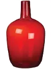 Clearance 11 Inch Red Glass Bottle Vase