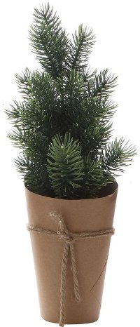 13 Inch Artificial Tree Arrangement with Paper Wrapped Pot