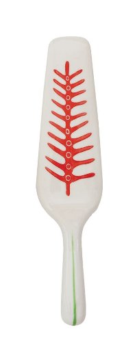 8 Inch Red and Green Stoneware Pie Server