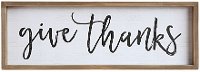 Give Thanks Wood Framed Wall Decor