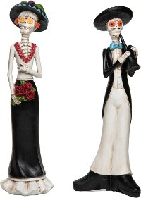 Assorted Day Of The Dead Party Skeleton Figurine