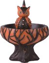 Multi Color Resin Tree Owl Treat Stand