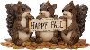 Resin Sharing Squirrels Happy Fall Figurine