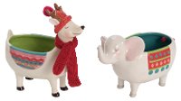 Assorted Winter Reindeer or Elephant Container