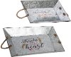 Assorted Galvanized Metal Harvest Blessing Tray