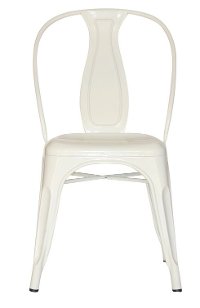 White Metal Industrial Dining Room Chair (Set of 4) - Reservation Seating