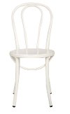 Set of 2 White Indoor-Outdoor Bistro Dining Chairs - Reservation Seating