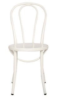 Set of 2 White Indoor-Outdoor Bistro Dining Chairs - Reservation Seating