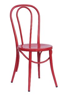 Set of 2 Red Indoor-Outdoor Bistro Dining Chairs - Reservation Seating
