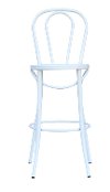 White Indoor-Outdoor Metal Bistro Bar Stool (Set of 2) - Reservation Seating