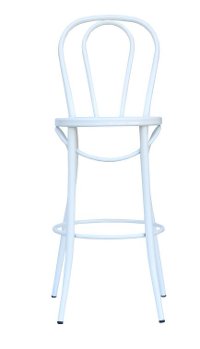 White Indoor-Outdoor Metal Bistro Bar Stool (Set of 2) - Reservation Seating