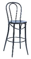 Charcoal Indoor-Outdoor Metal Bistro Bar Stool (Set of 2) - Reservation Seating-1