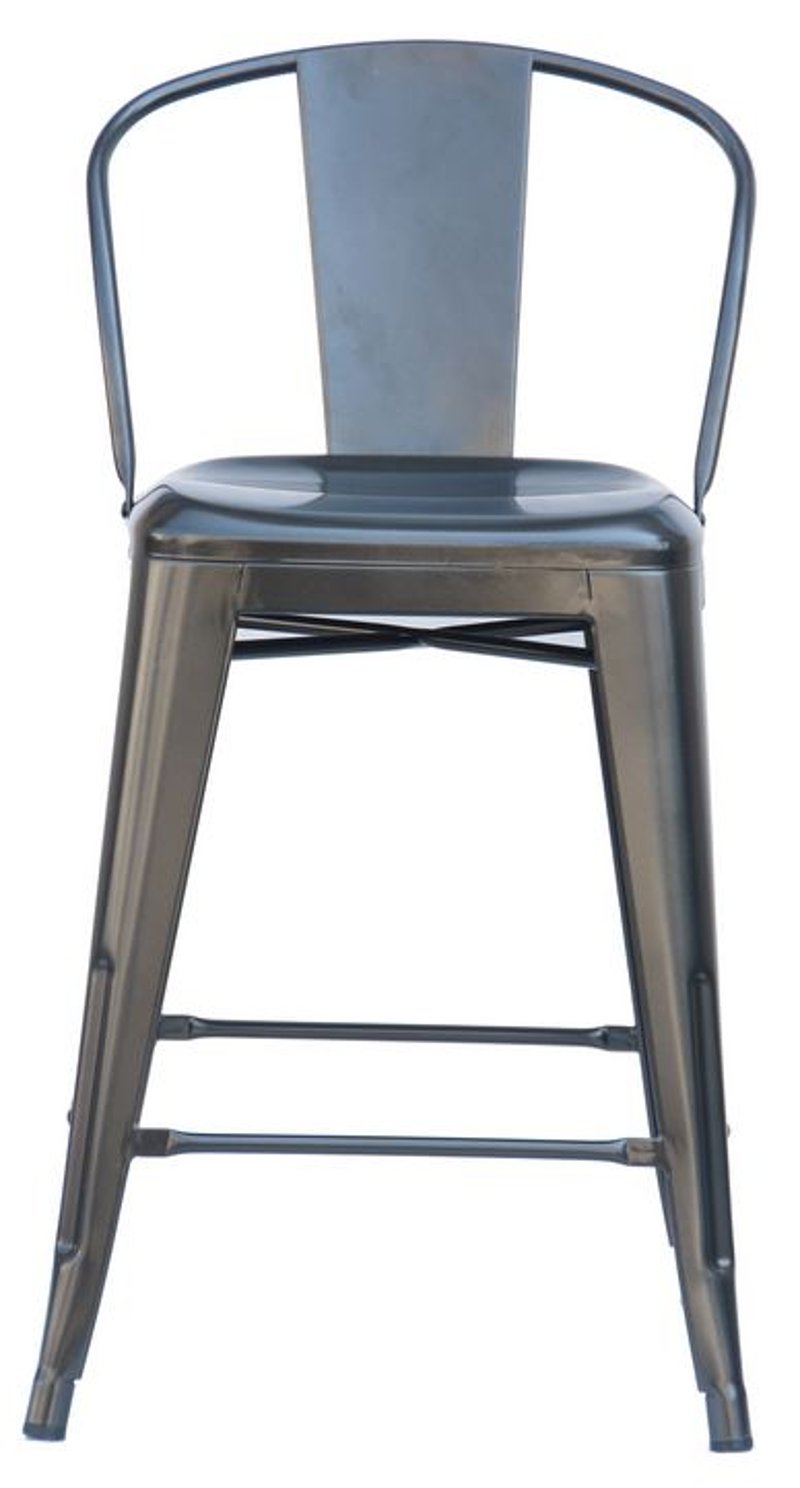 Charcoal Round Back Metal Counter Height Stool Set Of 4 Rc Charcoal Round Back Metal Counter Height Stool Set Of 4