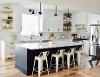 White Square Back 24 Inch Counter Height Stool (Set of 4)-3