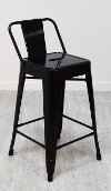 Black Square Back Counter Height Stool (Set of 4)