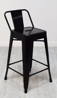 Black Square Back Counter Height Stool (Set of 4)